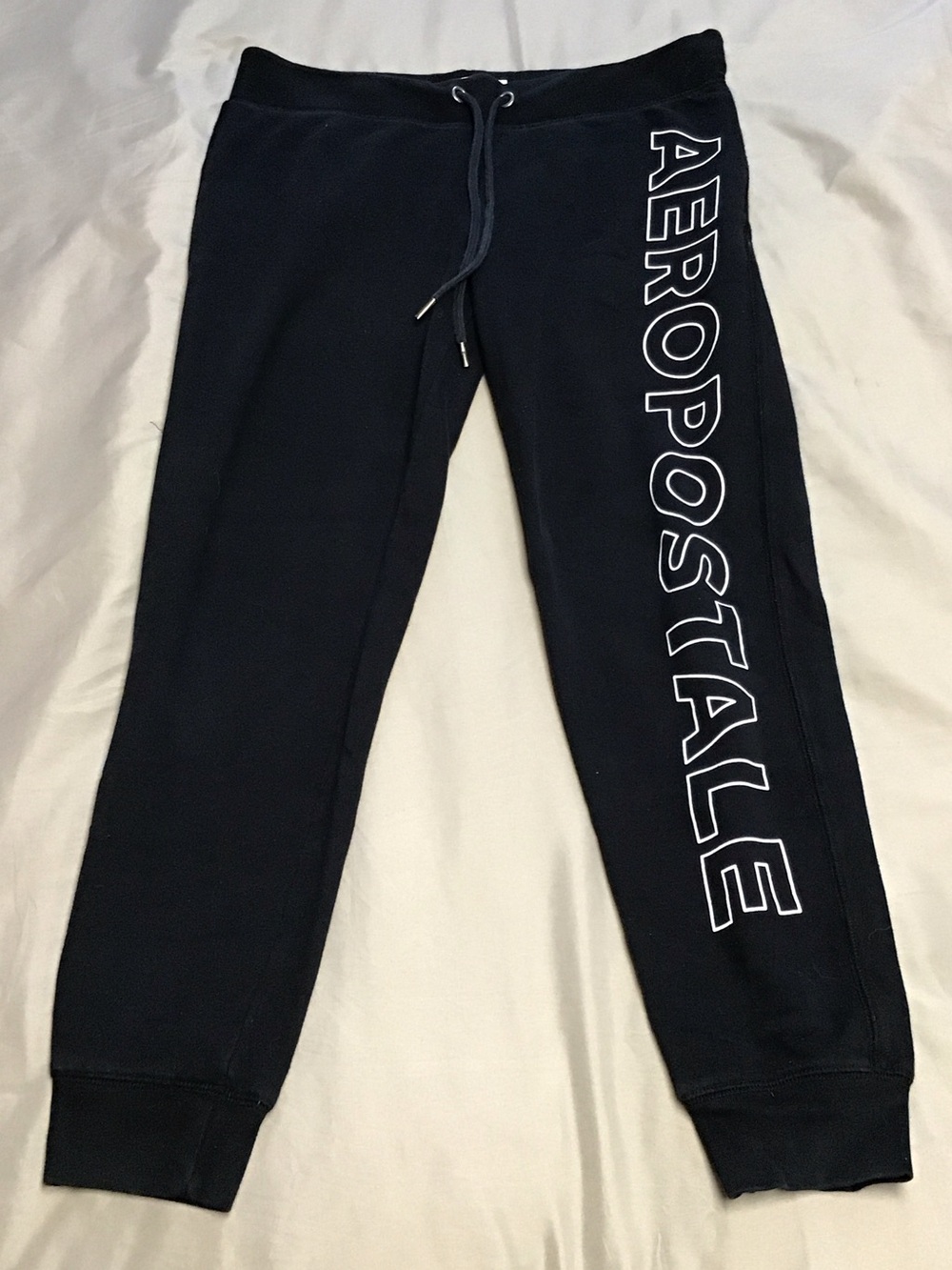 Aeropostale Black Joggers with White Logo - Picture 3 of 4